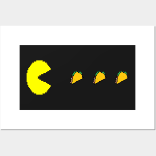 Pac-Man Loves Tacos Posters and Art